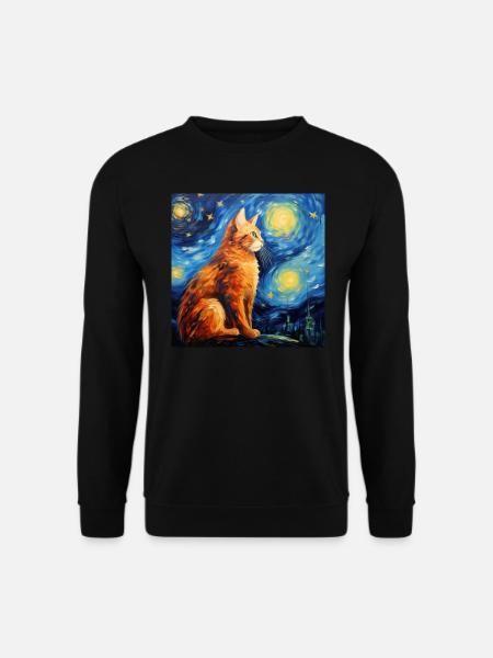 Cat, Cat Motif - Unisex Sweatshirt - black