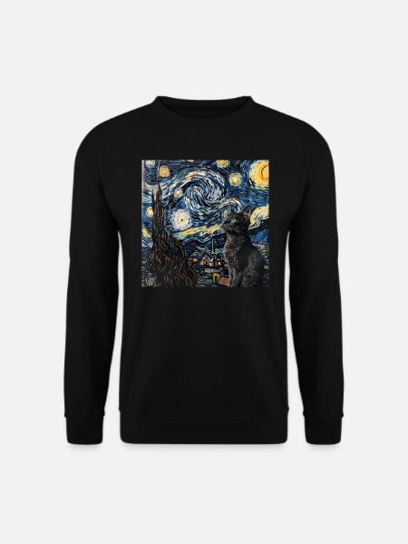 Cat, Cat Motif - Unisex Sweatshirt - black