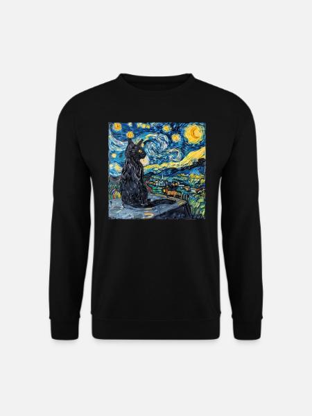 Cat, Cat Motif - Unisex Sweatshirt - black