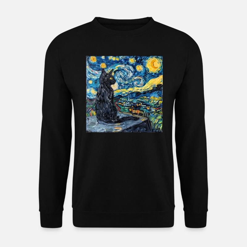 Cat, Cat Motif - Unisex Sweatshirt - black