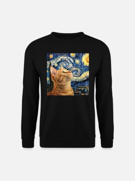 Cat, Cat Motif - Unisex Sweatshirt - black