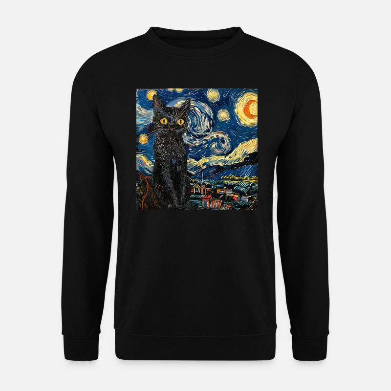 Katze, katzenmotiv - Unisex Pullover - Schwarz
