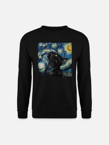 Cat, Cat Motif - Unisex Sweatshirt - black