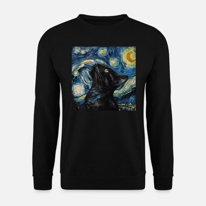 Cat, Cat Motif - Unisex Sweatshirt - black