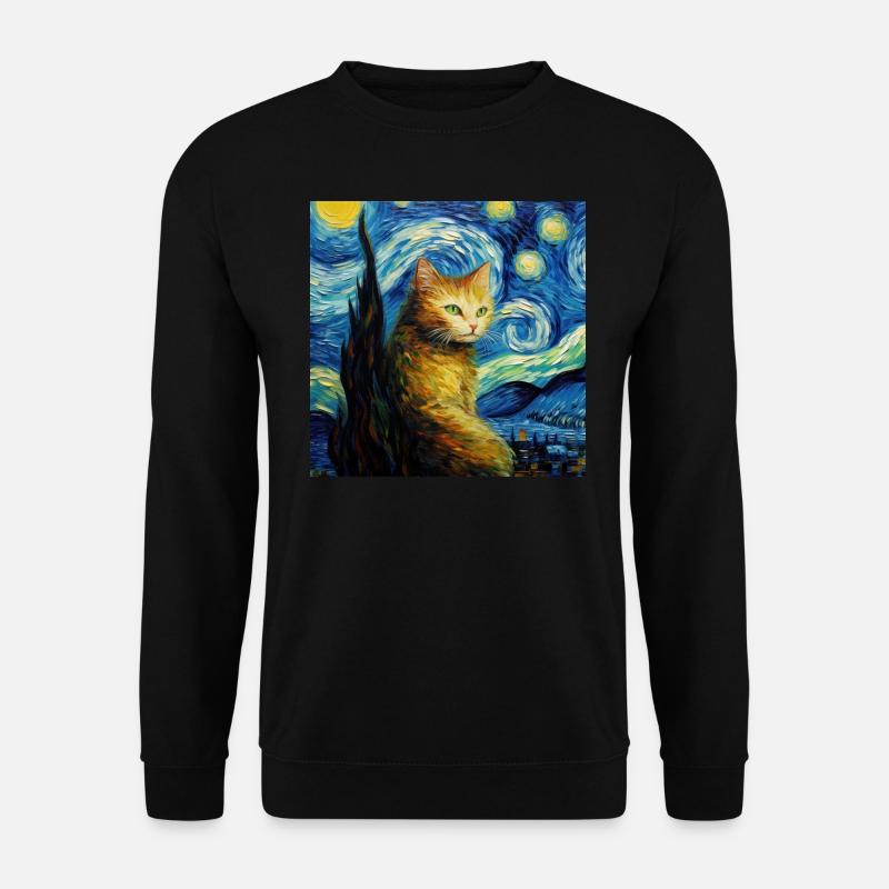 Katze, katzenmotiv - Unisex Pullover - Schwarz