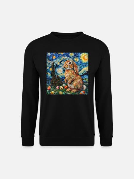 Osterhase, Ostern, Hase - Unisex Pullover - Schwarz