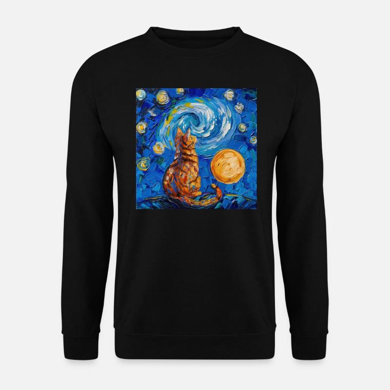 Cat, Cat Motif - Unisex Sweatshirt - black
