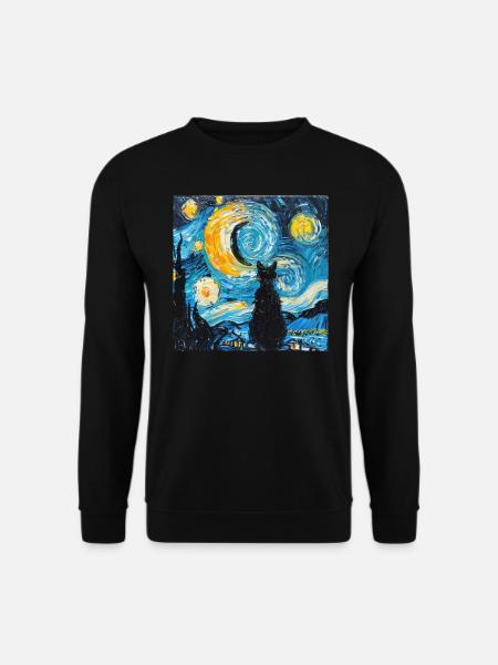 Cat, Cat Motif - Unisex Sweatshirt - black