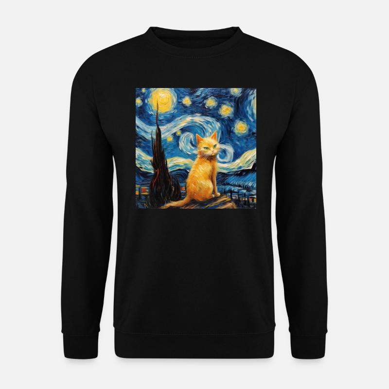 Cat, Cat Motif - Unisex Sweatshirt - black