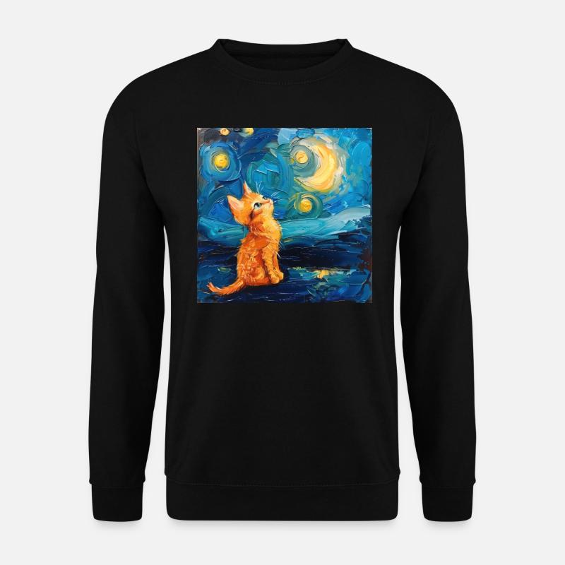 Cat, Cat Motif - Unisex Sweatshirt - black