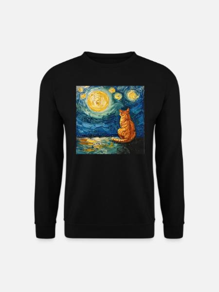 Cat, Cat Motif - Unisex Sweatshirt - black