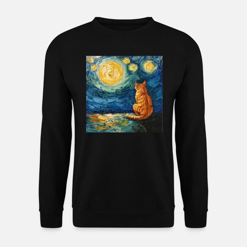 Cat, Cat Motif - Unisex Sweatshirt - black
