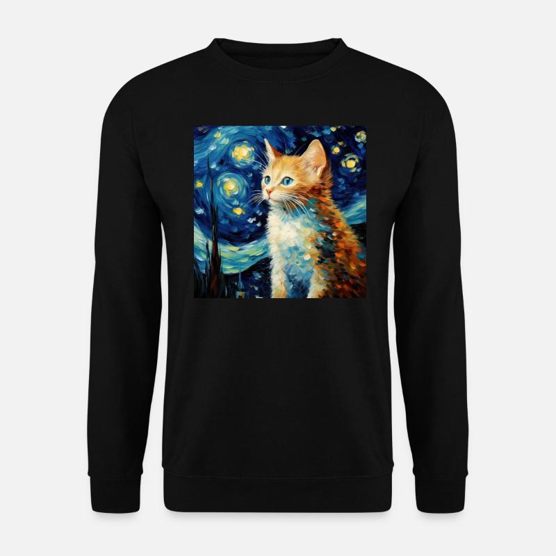 Cat, Cat Motif - Unisex Sweatshirt - black
