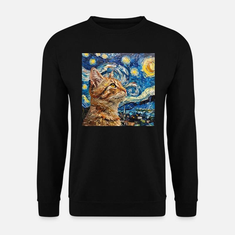 Cat, Cat Motif - Unisex Sweatshirt - black