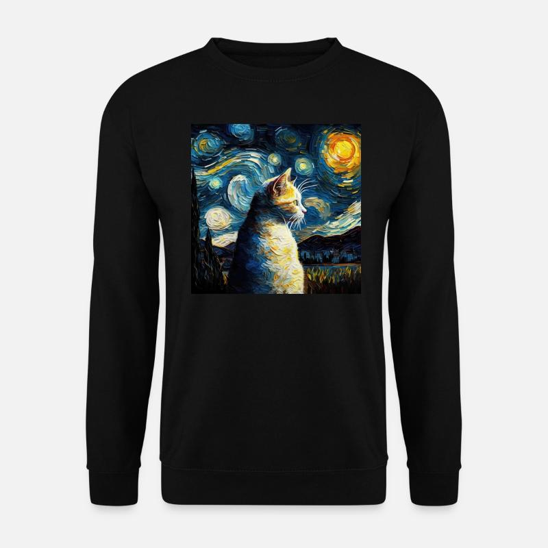 Katze, katzenmotiv - Unisex Pullover - Schwarz