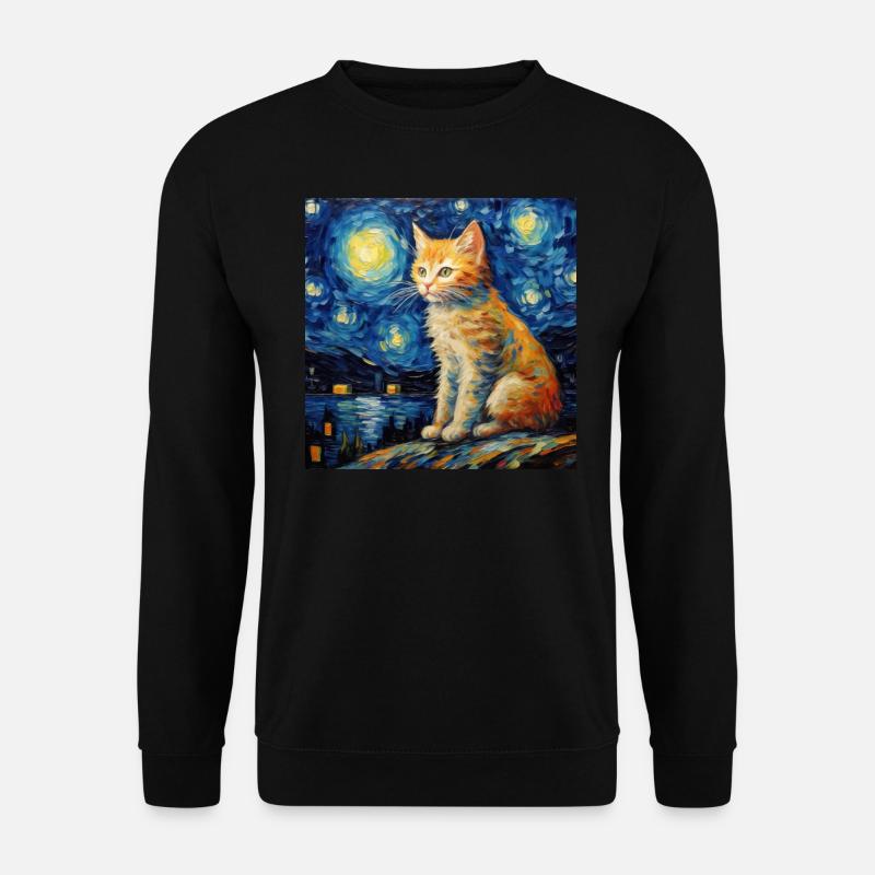 Cat, Cat Motif - Unisex Sweatshirt - black