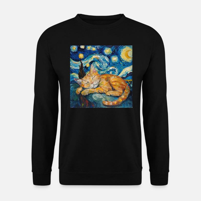 Katze, katzenmotiv - Unisex Pullover - Schwarz