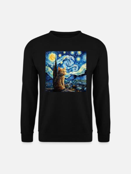 Katze, katzenmotiv - Unisex Pullover - Schwarz