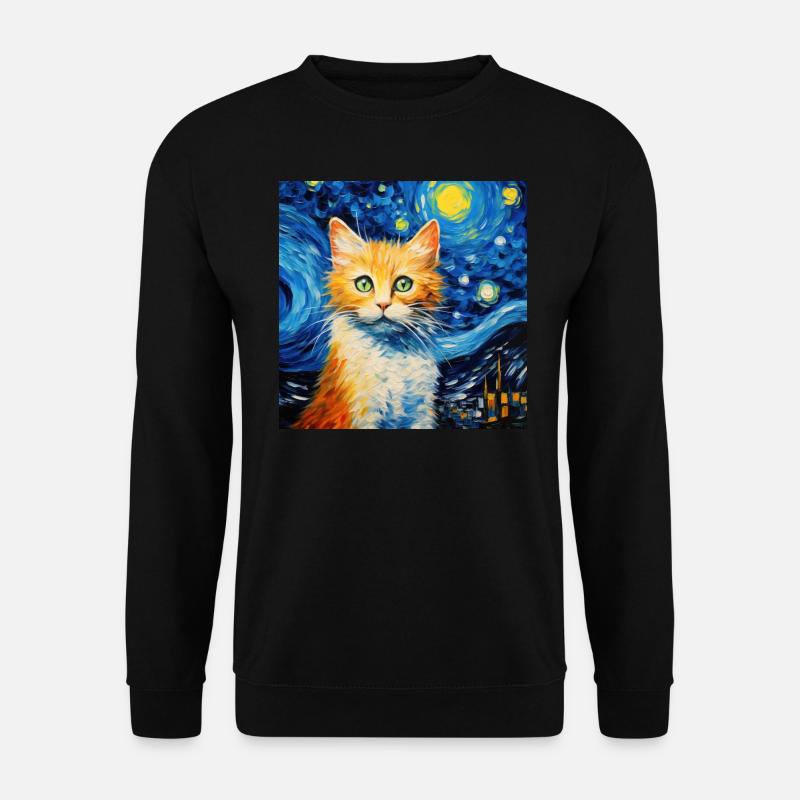 Katze, katzenmotiv - Unisex Pullover - Schwarz