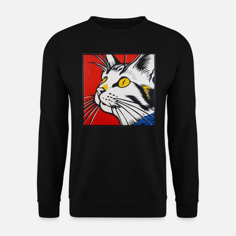 Cat, cat motif, comic - Unisex Sweatshirt - black