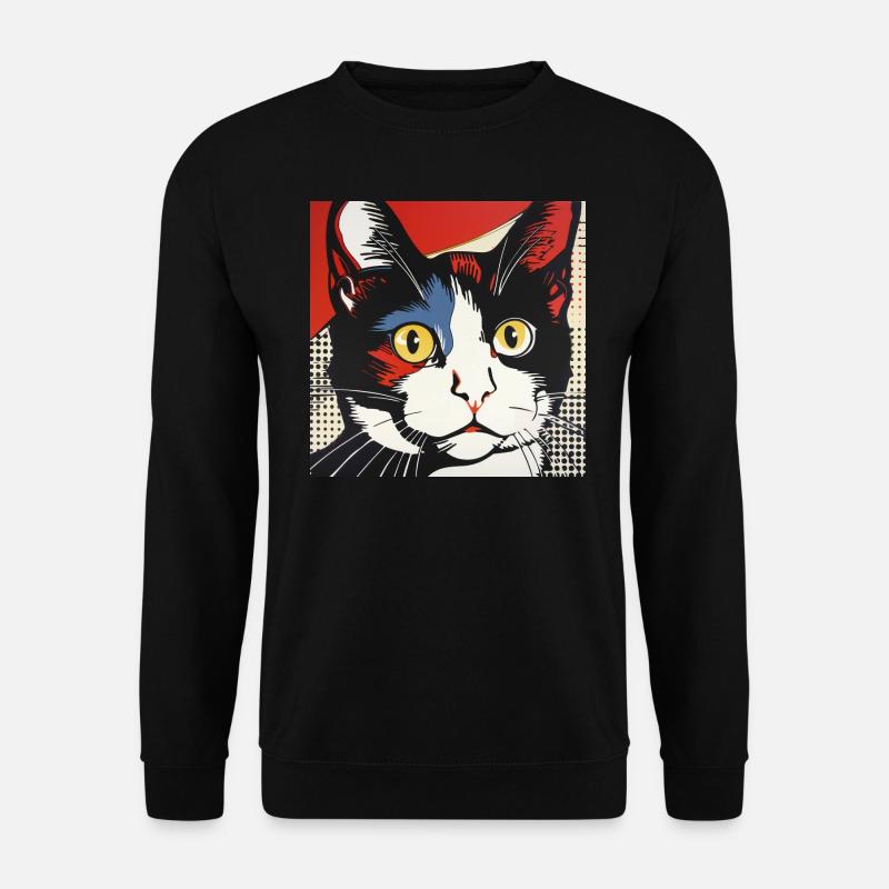 Chat, Motif De Chat - Sweat-shirt Unisexe - noir
