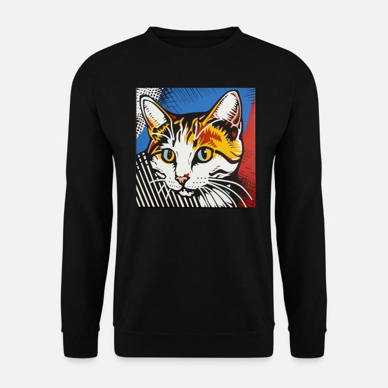 Chat, Motif De Chat - Sweat-shirt Unisexe - noir