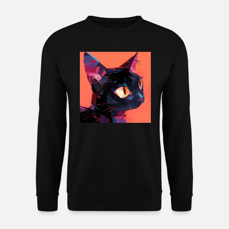 Katze, katzenmotiv - Unisex Pullover - Schwarz