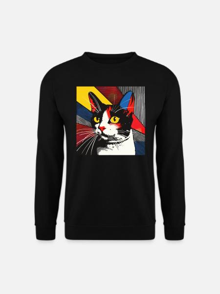 Chat, Motif De Chat - Sweat-shirt Unisexe - noir
