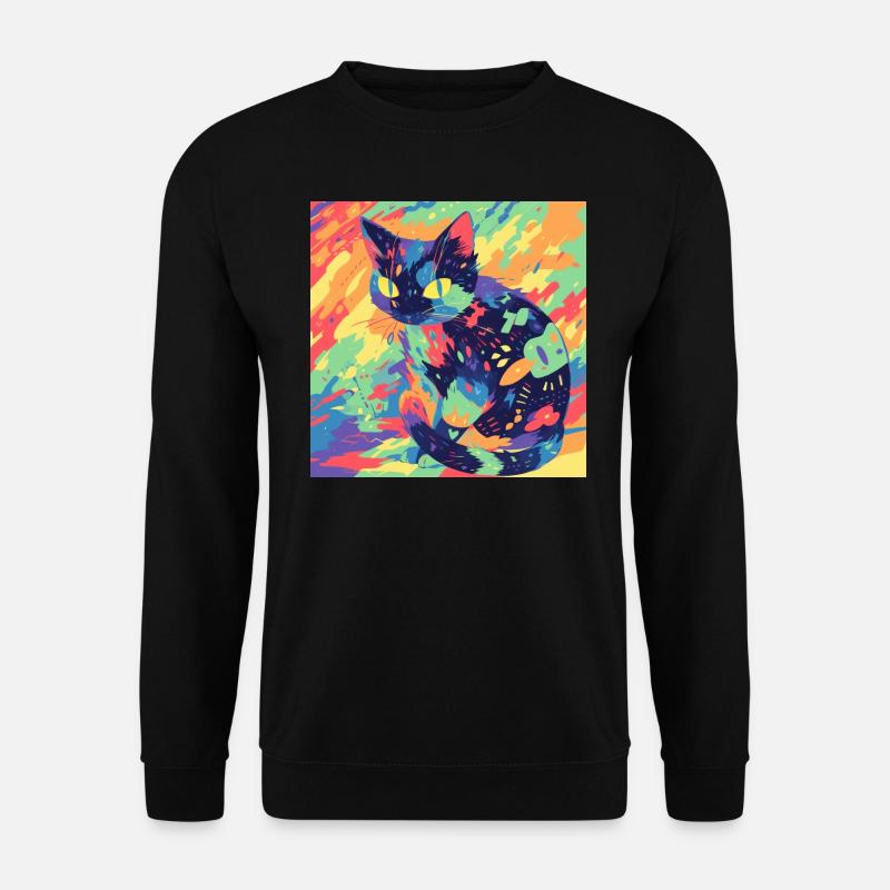 Chat, Motif De Chat - Sweat-shirt Unisexe - noir