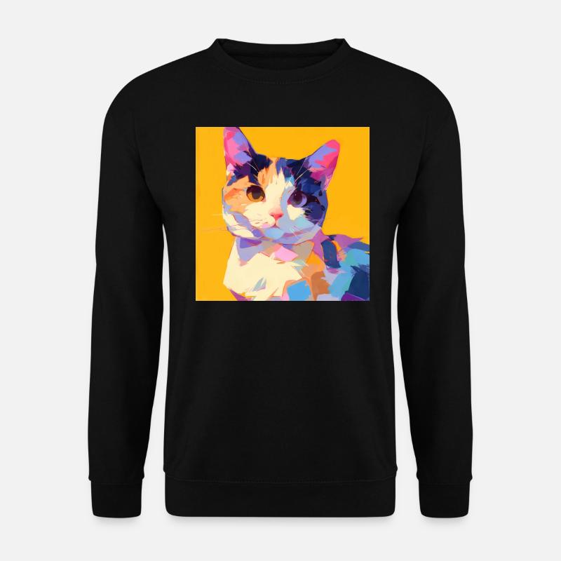 Cat, Cat Motif - Unisex Sweatshirt - black