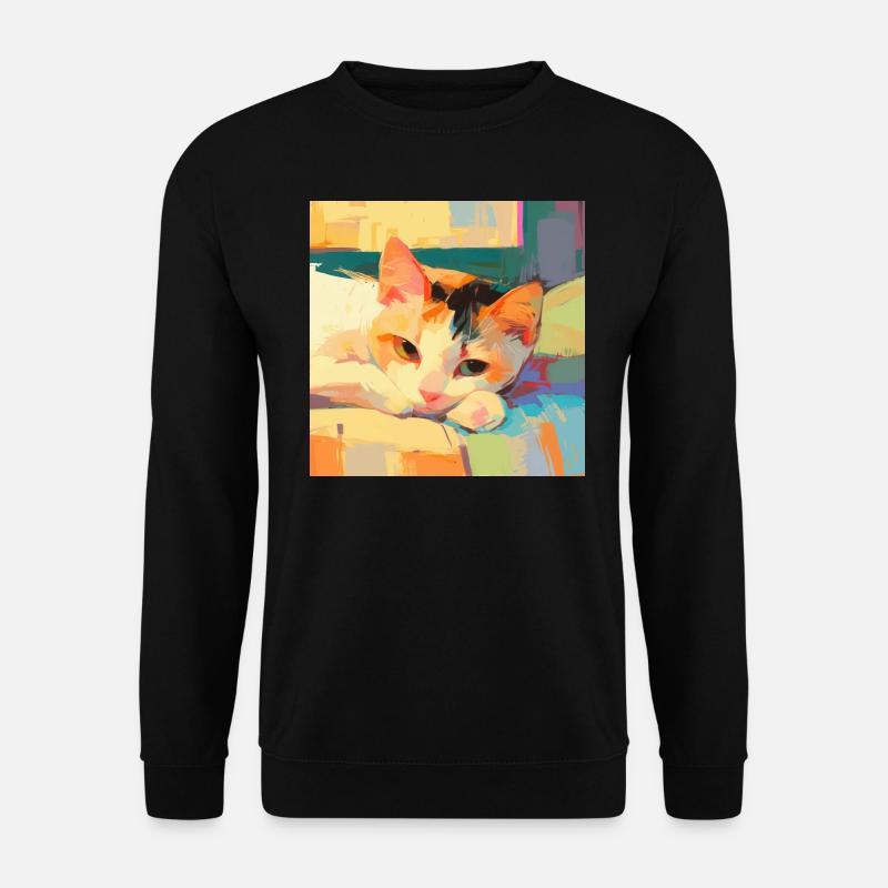 Chat, Motif De Chat - Sweat-shirt Unisexe - noir