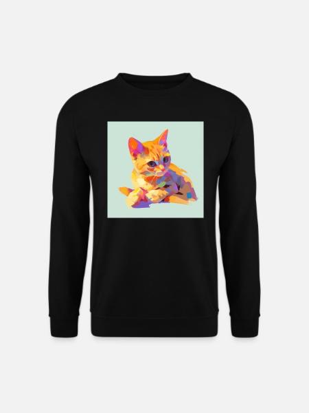 Chat, Motif De Chat - Sweat-shirt Unisexe - noir