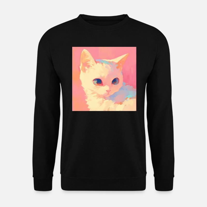 Cat, Cat Motif - Unisex Sweatshirt - black