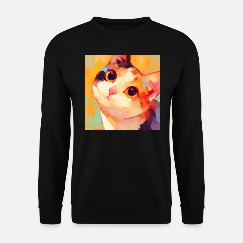 Katze, katzenmotiv - Unisex Pullover - Schwarz