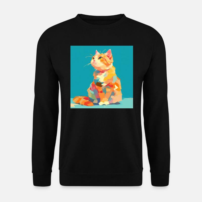 Katze, katzenmotiv - Unisex Pullover - Schwarz