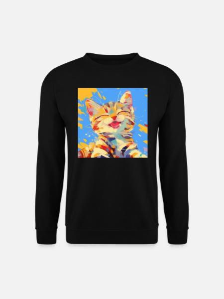 Chat, Motif De Chat - Sweat-shirt Unisexe - noir