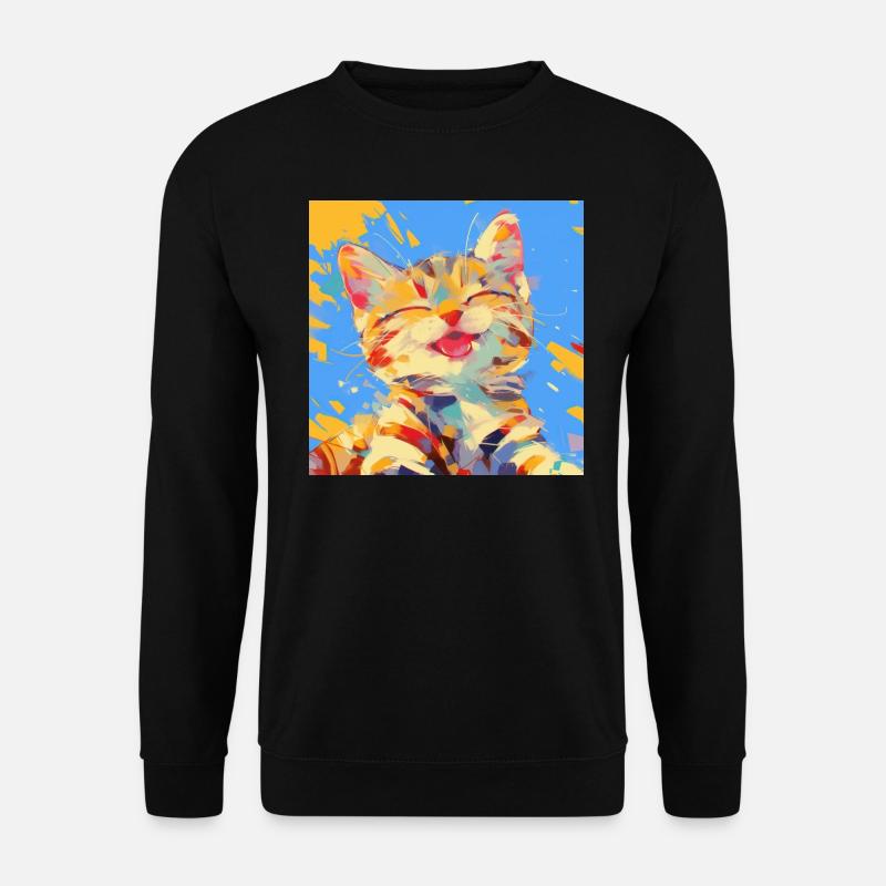 Chat, Motif De Chat - Sweat-shirt Unisexe - noir