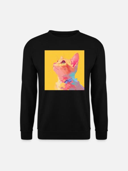 Katze, katzenmotiv - Unisex Pullover - Schwarz