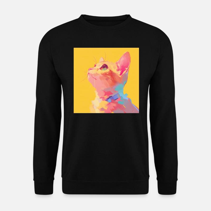 Katze, katzenmotiv - Unisex Pullover - Schwarz