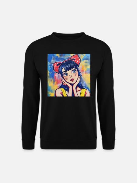 Anime, Retro Waifu, Japan - Unisex Sweatshirt - black