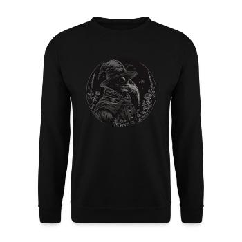 Pestdoktor, Gothic, Tod, Steampunk, Halloween - Unisex Pullover - Schwarz - Vorne - Alina (178cm) & Michal (187cm)