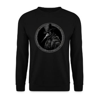 Pestdoktor, Gothic, Tod, Steampunk, Halloween - Unisex Pullover - Schwarz - Vorne - Alina (178cm) & Michal (187cm)