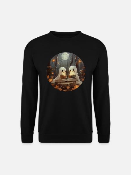 Ghosts, Reading, Book, Library, Halloween - Unisex Sweatshirt - black