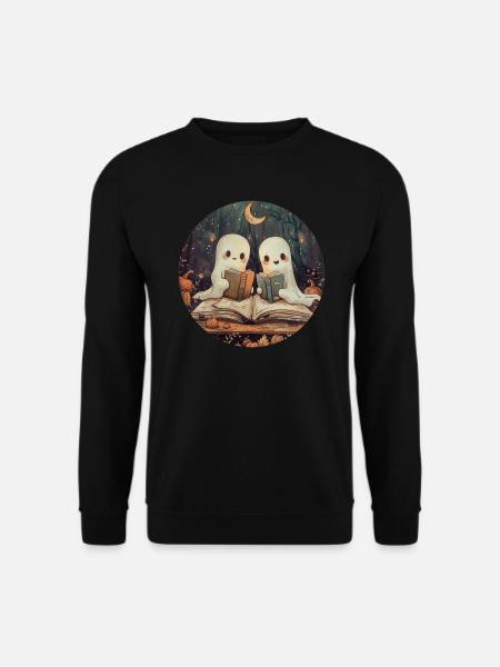 Ghosts, Reading, Book, Library, Halloween - Unisex Sweatshirt - black