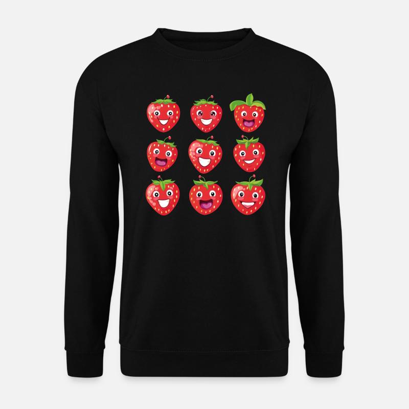Strawberry, Summer, Fruit - Unisex Sweatshirt - black