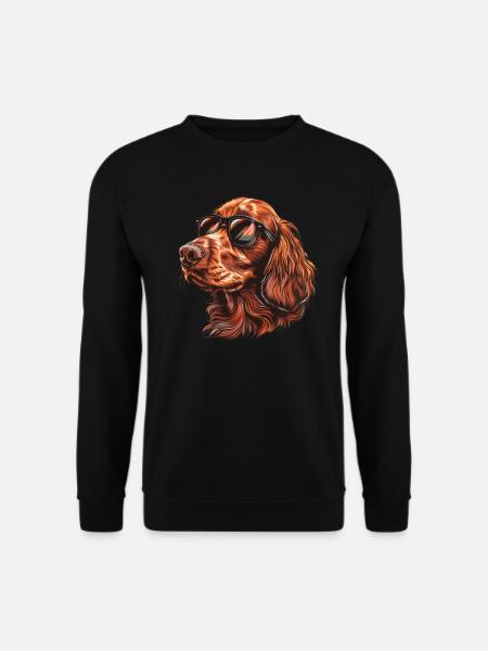 Irish Setter , Irish Red Setter, Hund - Unisex Pullover - Schwarz