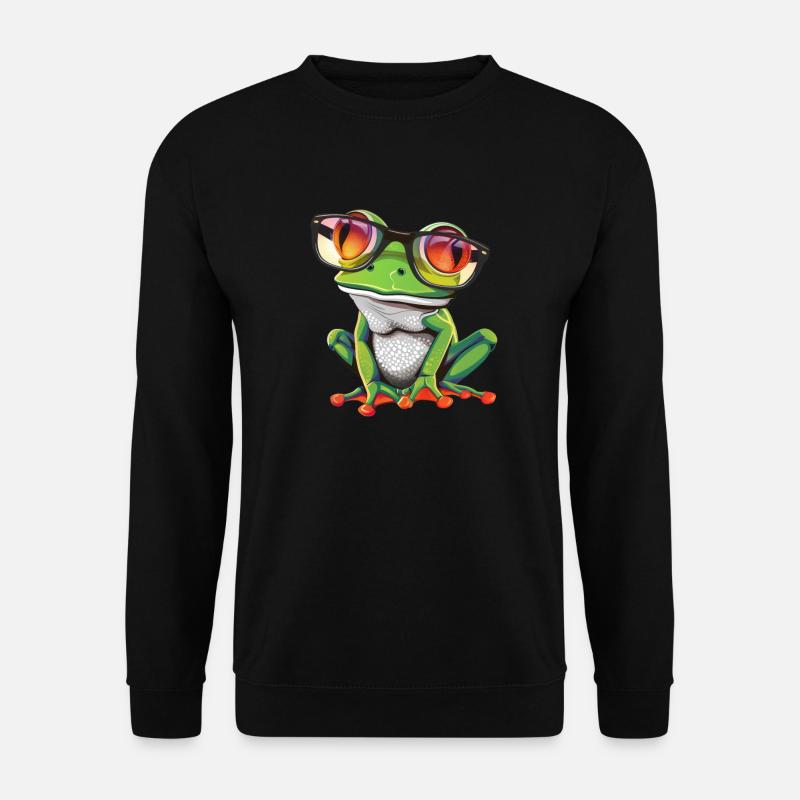 Frog, frogs, sunglasses, summer, gift - Unisex Sweatshirt - black