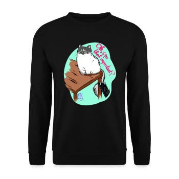 Oh, was that important - Unisex Pullover - Schwarz - Vorne - Alina (178cm) & Michal (187cm)