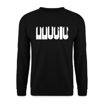 Music piano - Unisex Pullover - Schwarz - Vorne - Alina (178cm) & Michal (187cm)