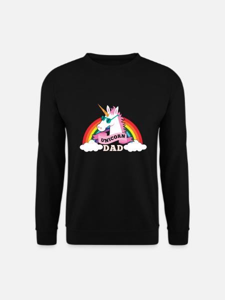 Unicorn Dad - cool sunglasses father - Unisex Sweatshirt - black